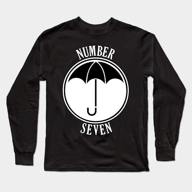 Umbrella Academy - Number Seven Long Sleeve T-Shirt by Dopamine Creative